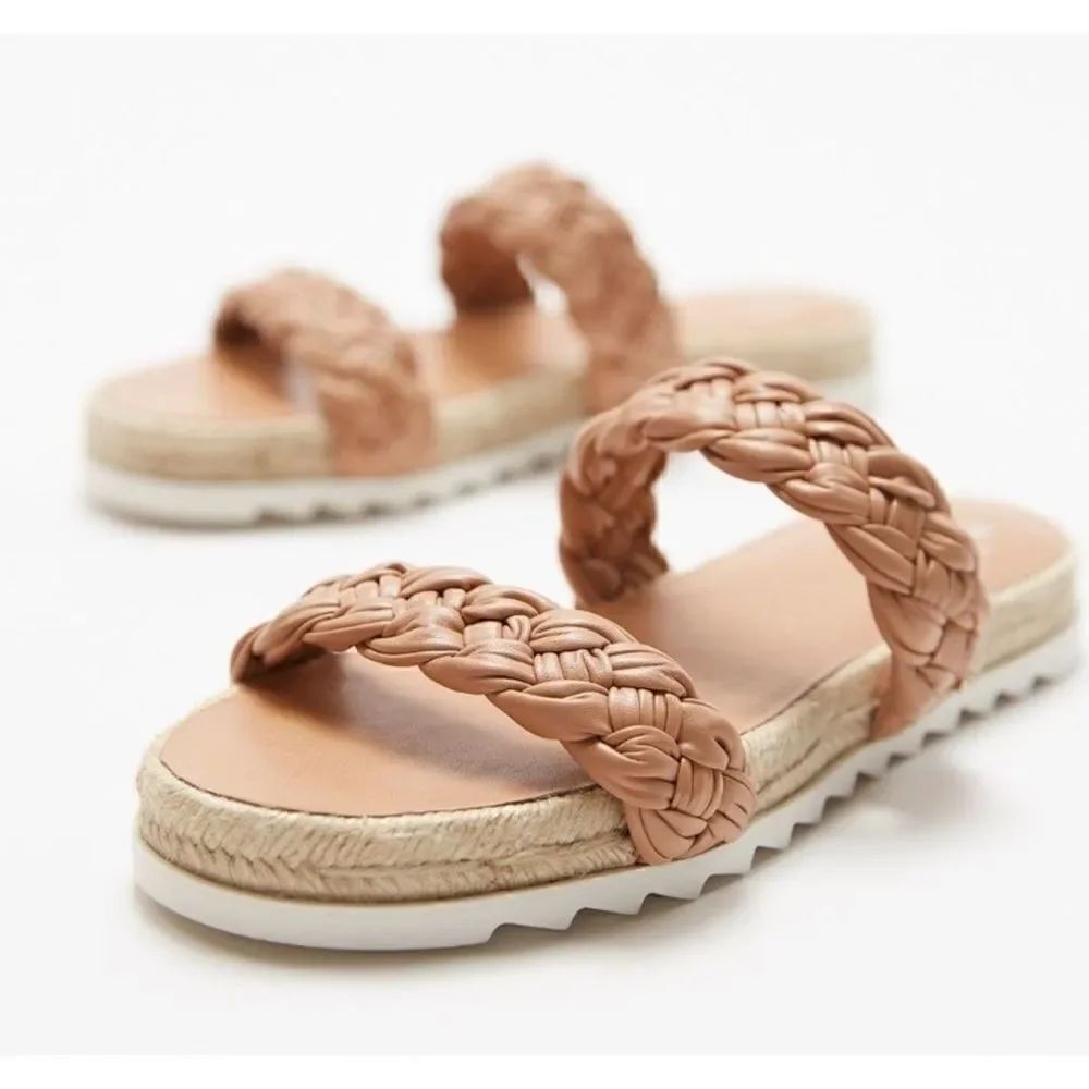 Marc Fisher Jaime Braided Flat Espadeille Slip On Sandal Size 5.5M